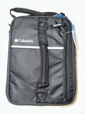 Columbia Black Expandable Thermal Insulated Microban Lunch Bag Crossbody Strap